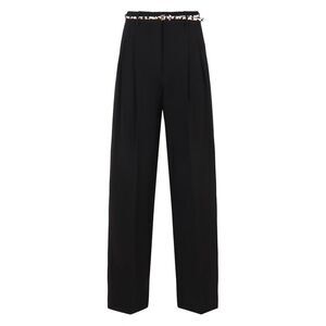 MAX MARA STUDIO Women's High-Waisted Wide-Leg Trousers Women BLACK Pants
